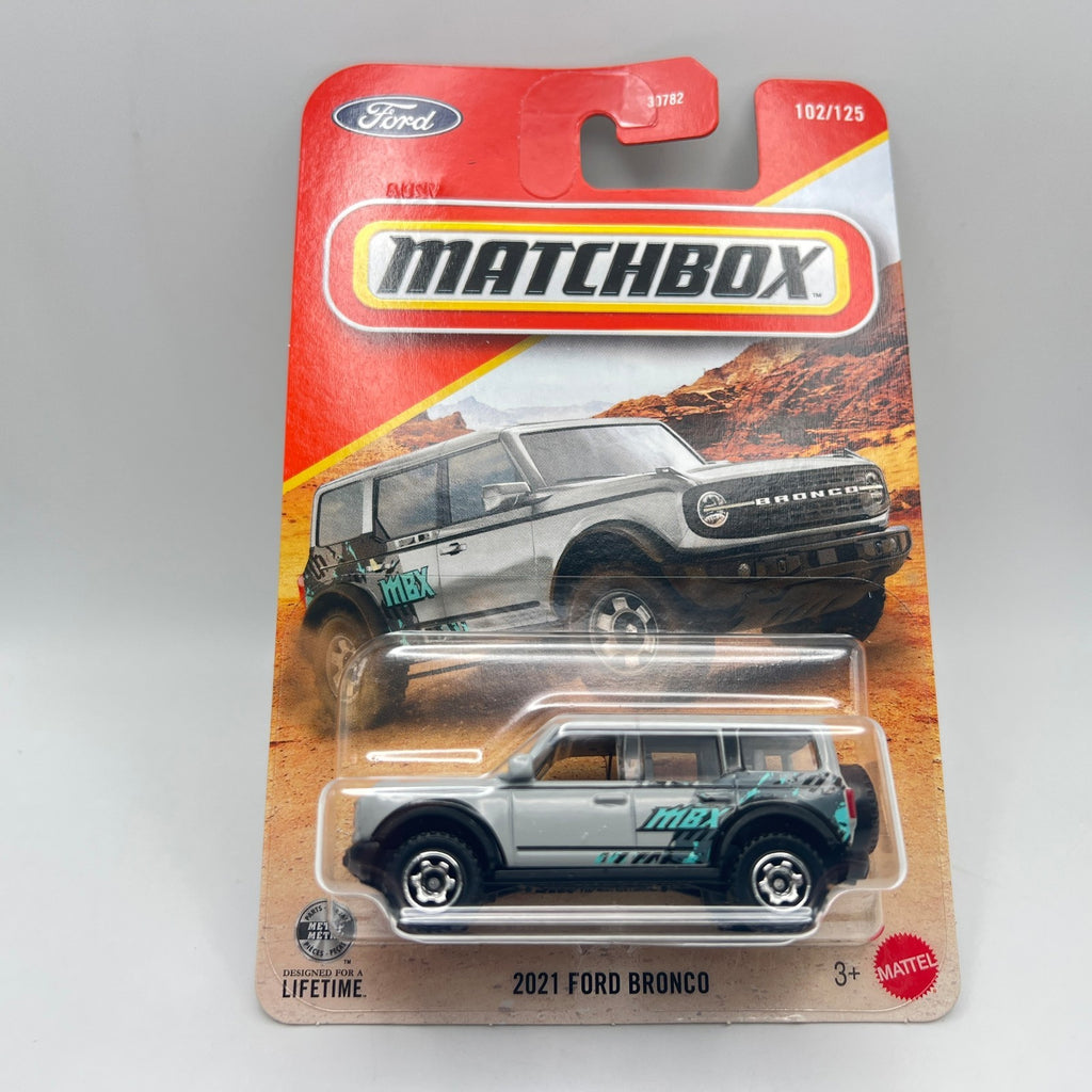 Matchbox 2021 Ford Bronco Grey White MBX Graphics 102/125 2026 Mainline 1:64