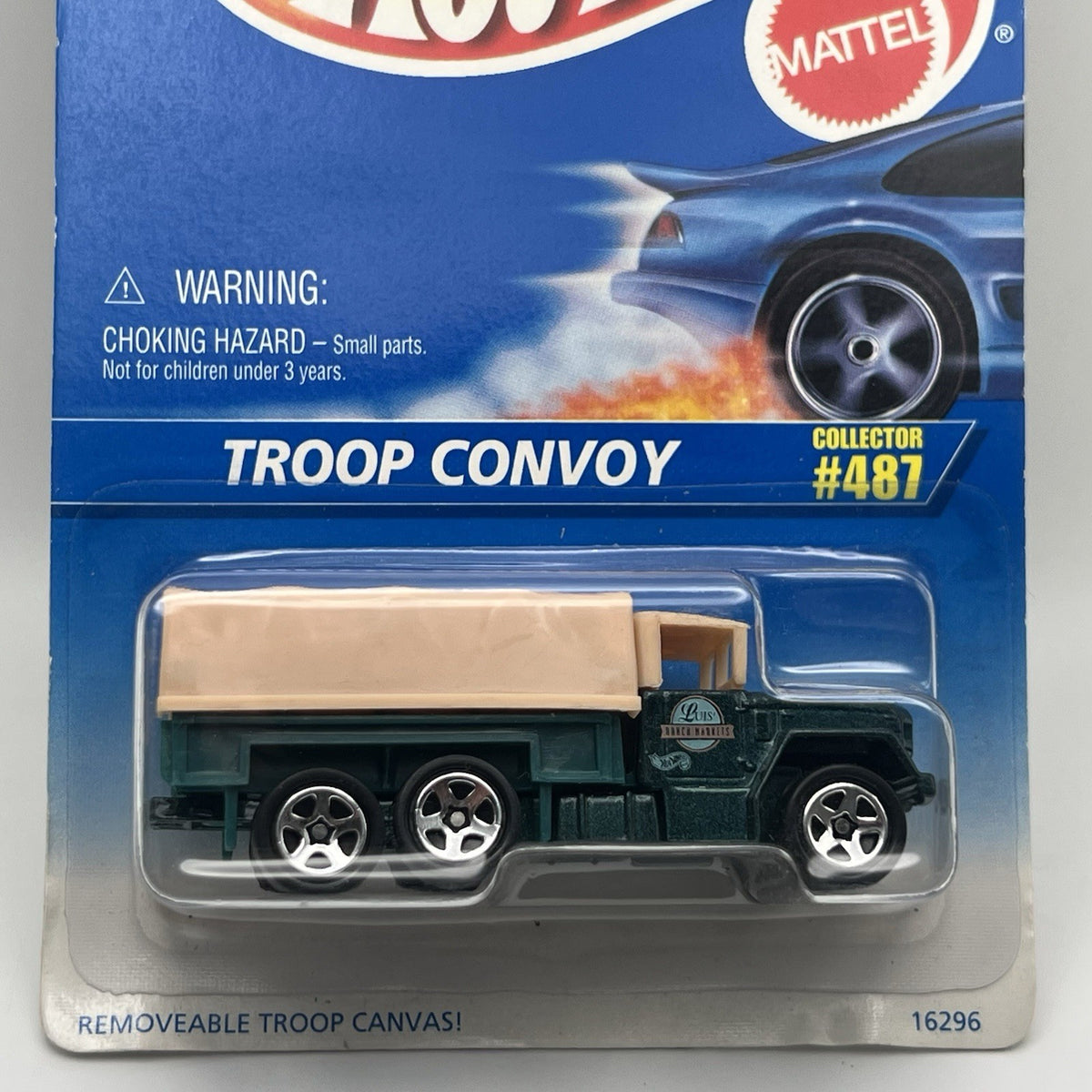 Hot Wheels 1996 Green Troop Convoy Truck #487