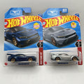 HOT WHEELS - LOT OF 2 -FORD MUSTANG GTD 1- SILVER & 1-BLUE - 1/5