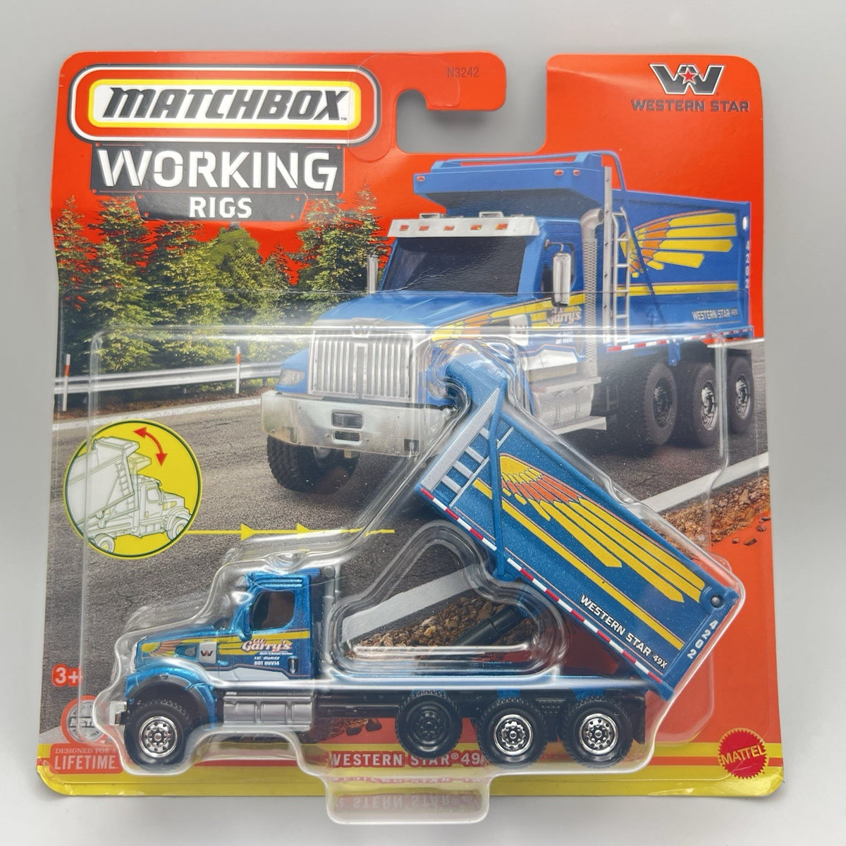 Matchbox Working Rigs Western Star 6900XD Heavy Duty Wreck Tow Truck Blue 1/64