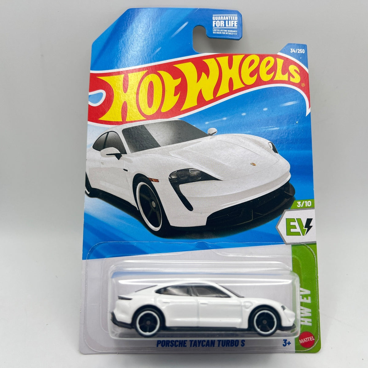 Hot Wheels Porsche Taycan Turbo S 34/250 HW EV 3/10 White 1:64 Diecast