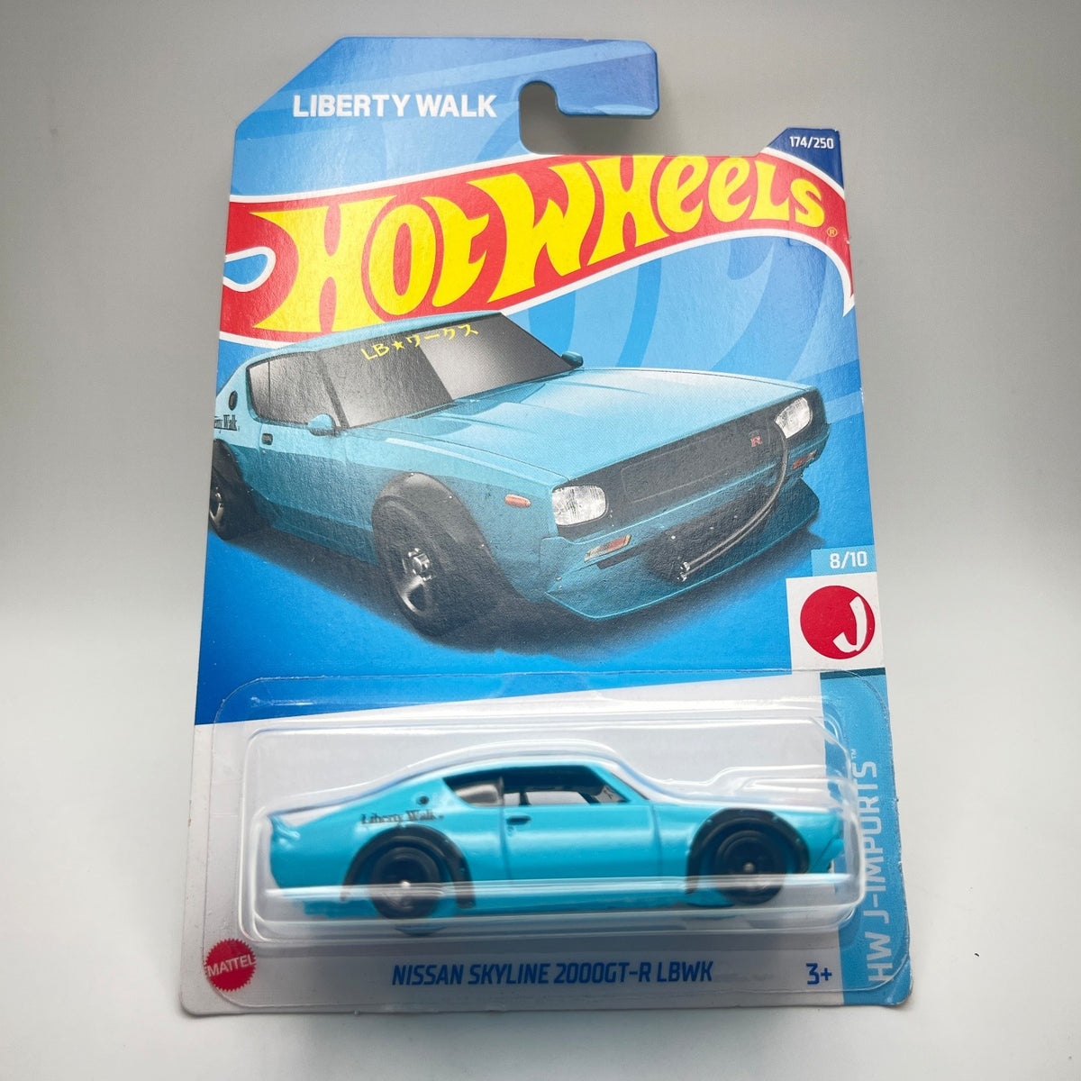 Hot Wheels Nissan Skyline 2000GT-R LBWK 174/250 J-Imports 8/10 Light Blue
