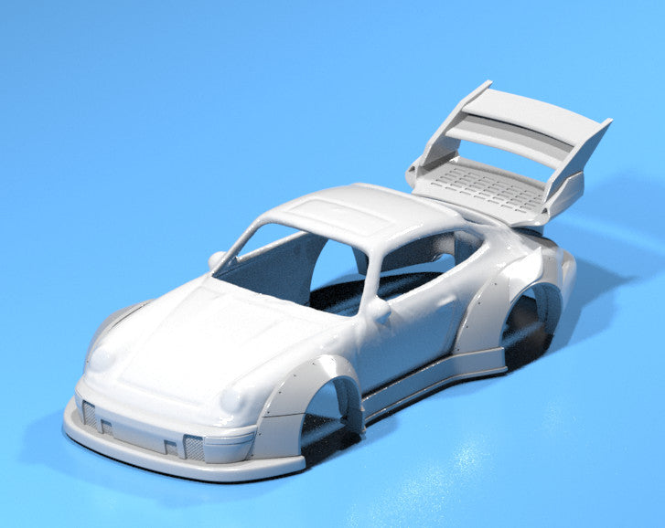 RWB Wide Body Kit for Hot Wheels 96 Porsche Carrera - Resin - 3d Printed