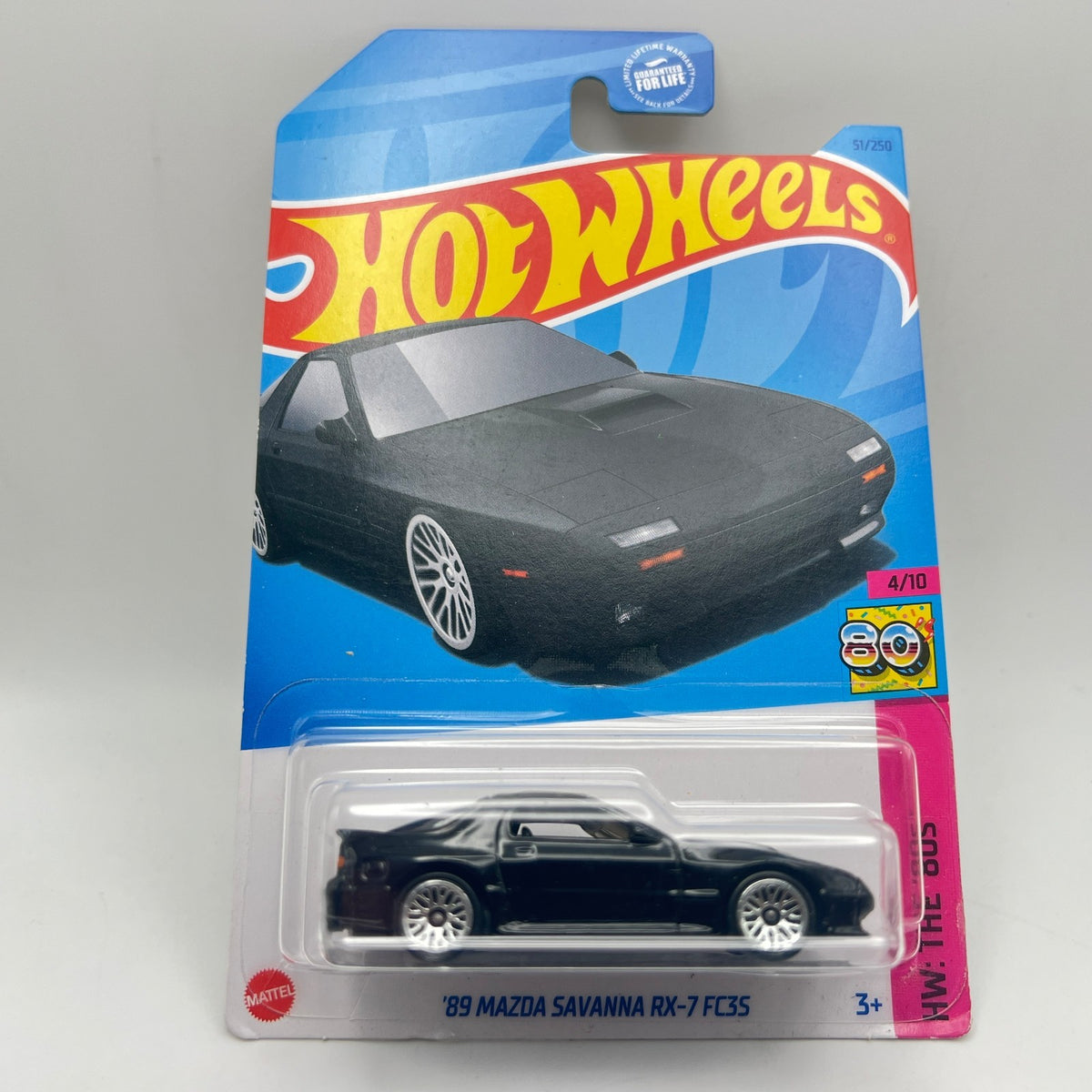 Hot Wheels '89 Mazda Savanna RX-7 FC3S Black 51/250 HW The '80s 4/10 1:64
