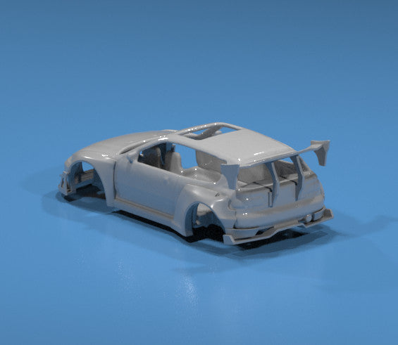 Pandem Style Wide Body Kit for Hot Wheels Honda Civic EG Hatchback - Resin