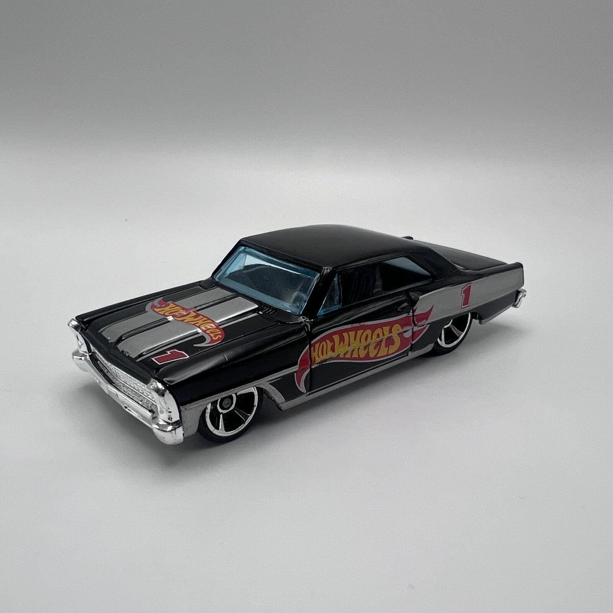 Hot Wheels '66 Nova Black Chevy Chevrolet Toy Car Team Tampo Malaysia