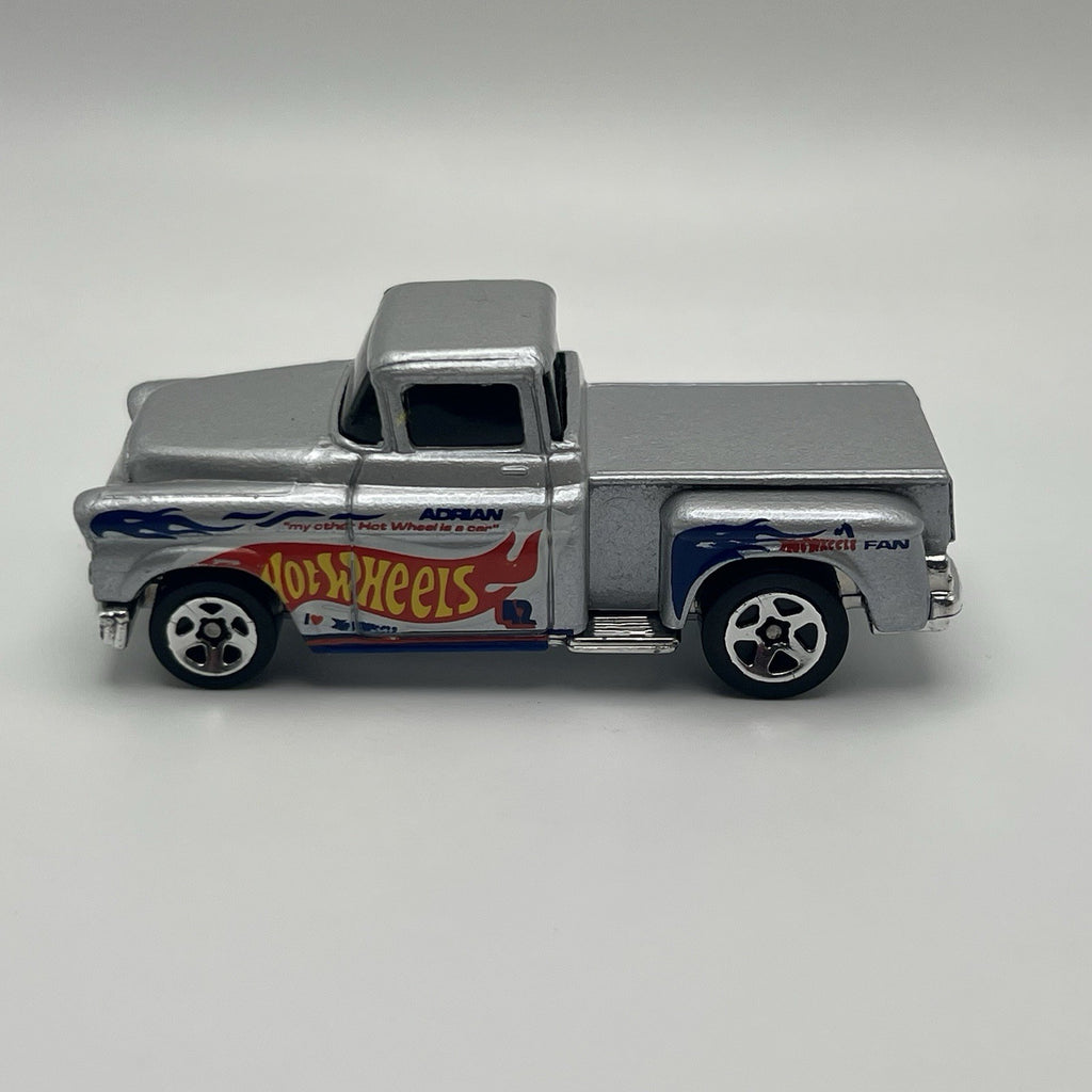 1991 Hotwheels '56 Chevy FLASHSIDER pickup Truck Silver 5sp Chrome Wheels #899