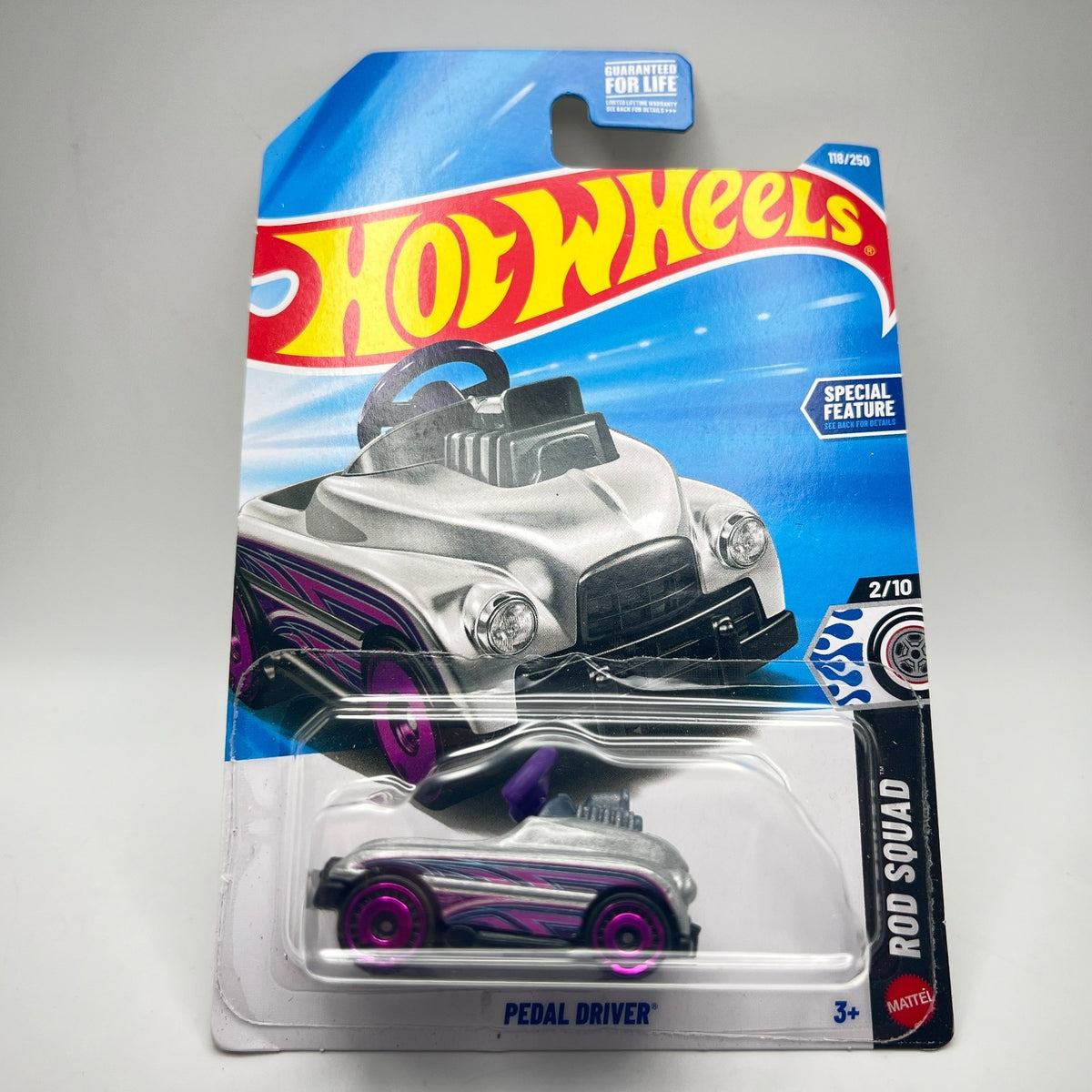 Hot Wheels Pedal Driver Silver 118/250 Rod Squad