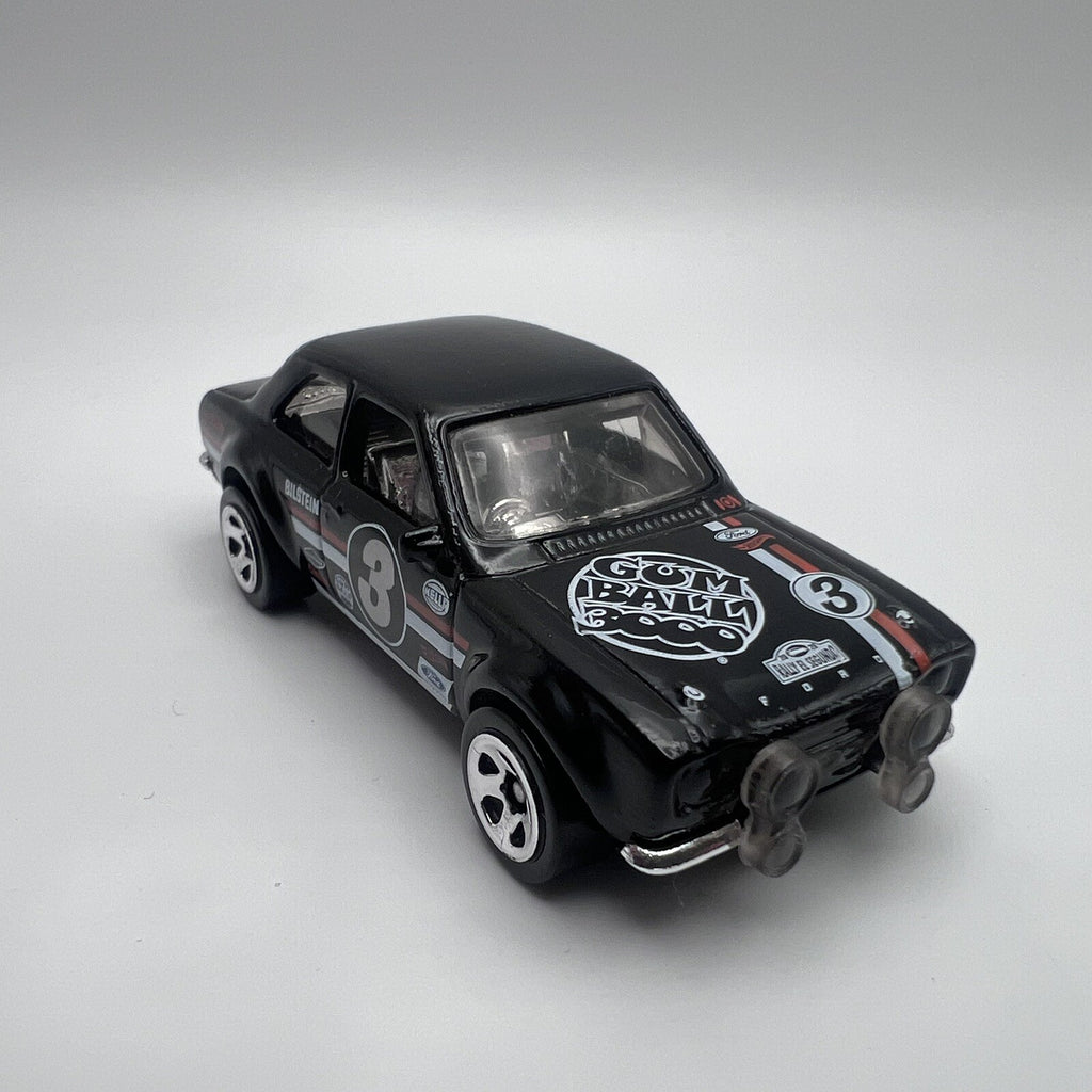 Hot Wheels 2014 Mattel Black '70 Ford Escort No 3 RS1600 Gum Ball 3000 1/64