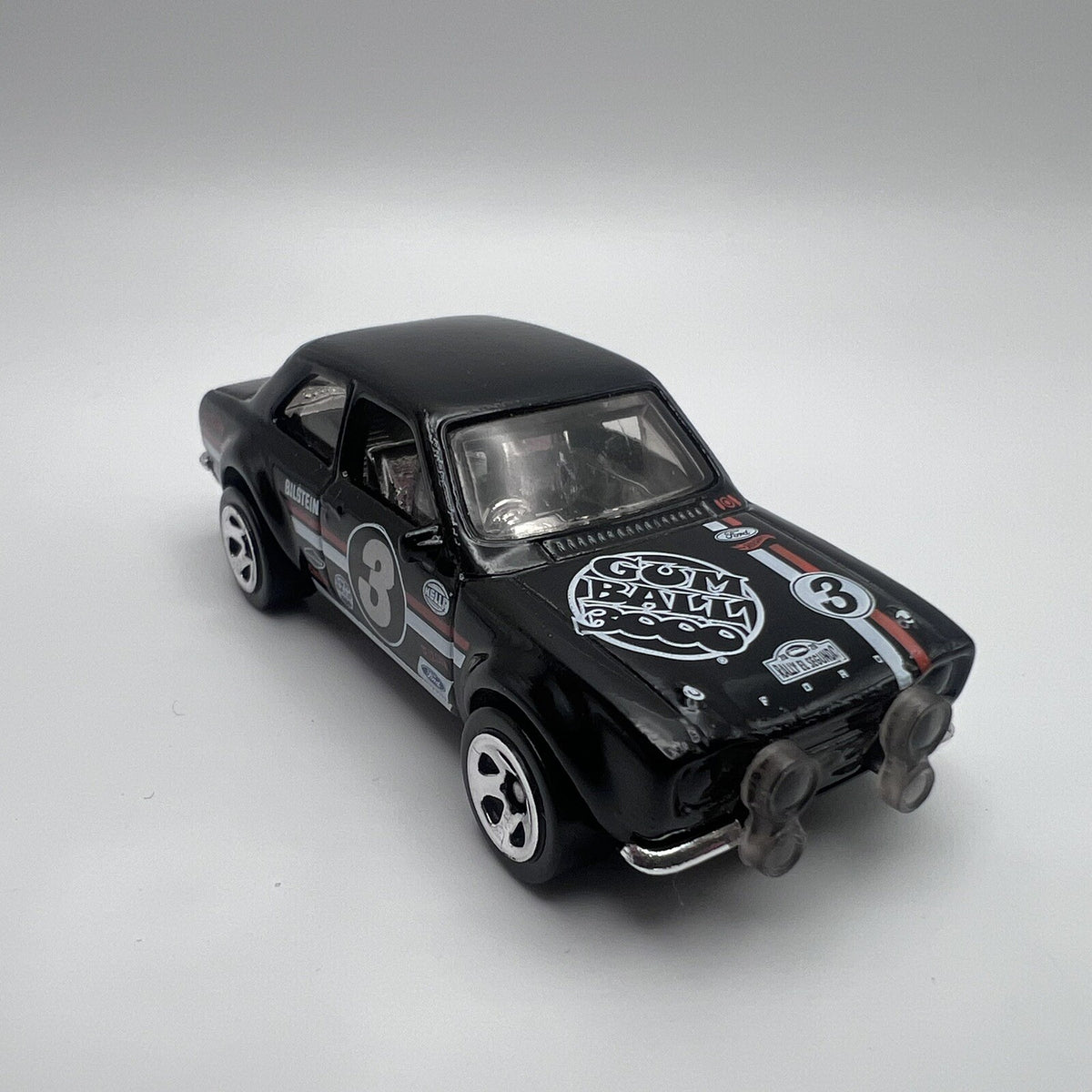 Hot Wheels 2014 Mattel Black '70 Ford Escort No 3 RS1600 Gum Ball 3000 1/64