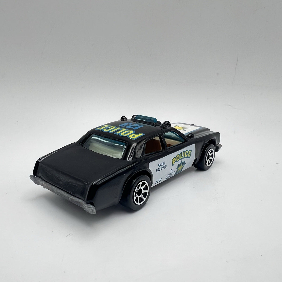 1977 Hot Wheels Police Car Emergency Squad Black & White 1:64 DIECAST Toy Car