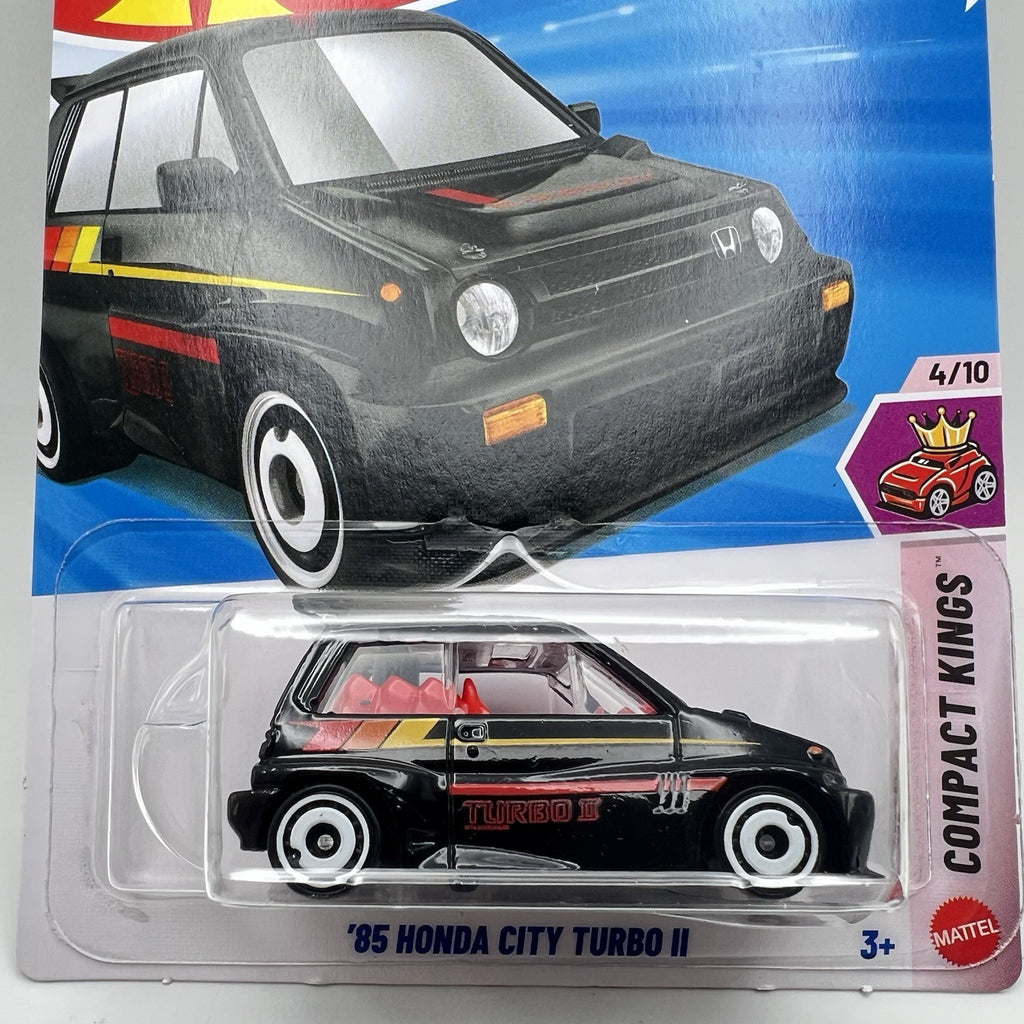 2026 Hot Wheels ‘85 Honda City Turbo II Compact Kings Black Car 1/64 Toy NEW