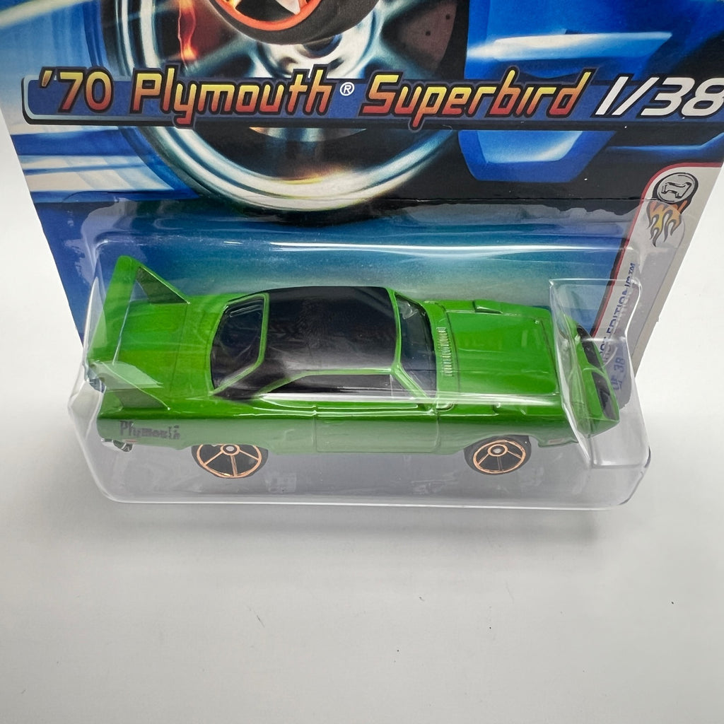 Hot Wheels '70 Plymouth Superbird Green 2006 First Editions Faster Than Ever