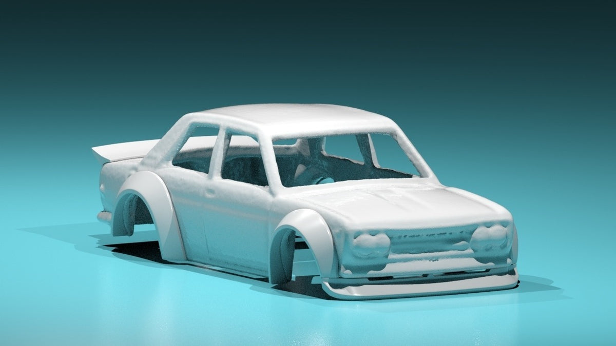 Wide Body Kit For Hot Wheels Datsun 510 Sedan - Resin - 3D Printed