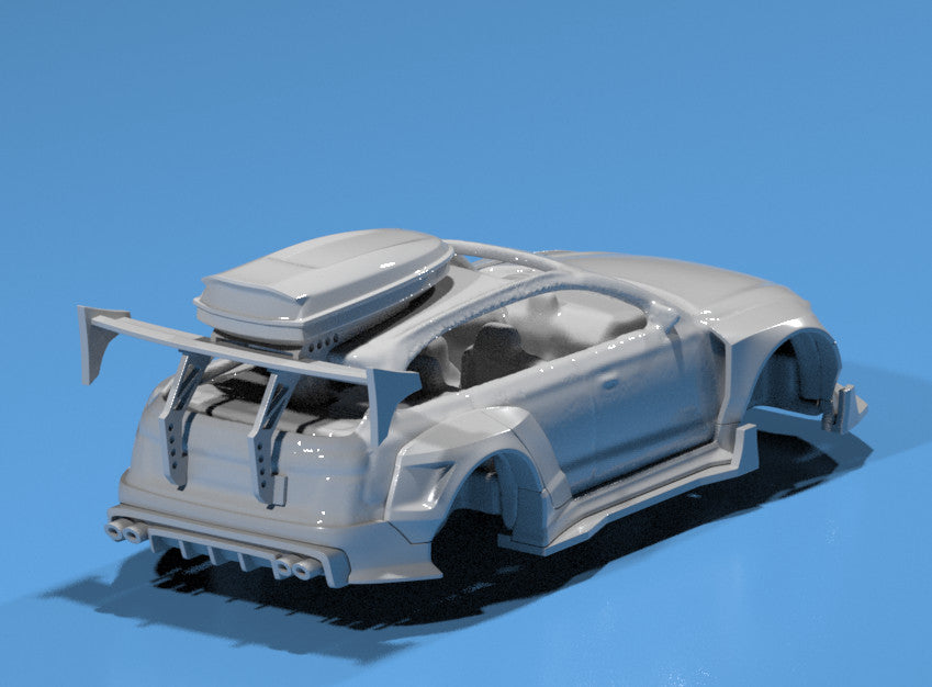 Wide body Kit With Roof Pod For  Hot Wheels AUDI Avant RS6  - Resin - 3d Printed