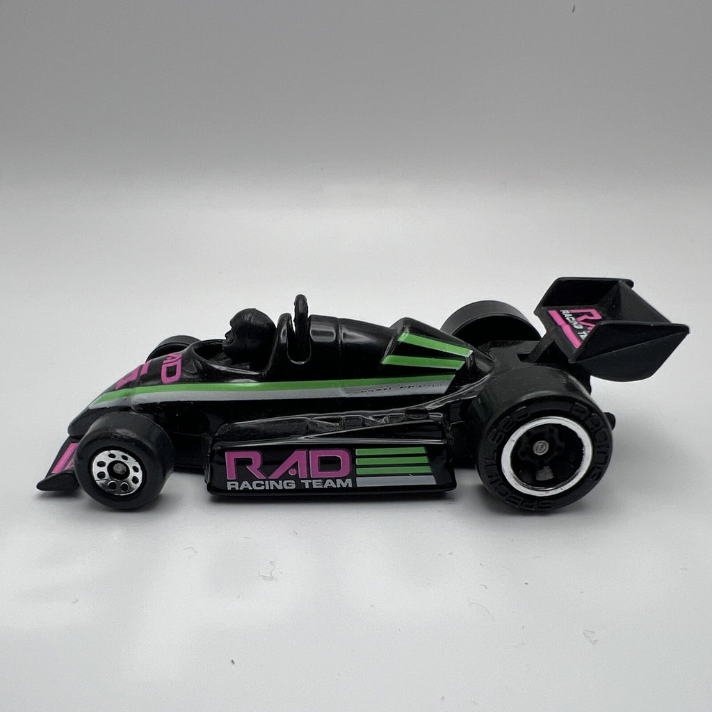 Vintage 1984 Matchbox Diecast 1/55 Black Neon RAD Racing Team F1 Racer Car NrMnt