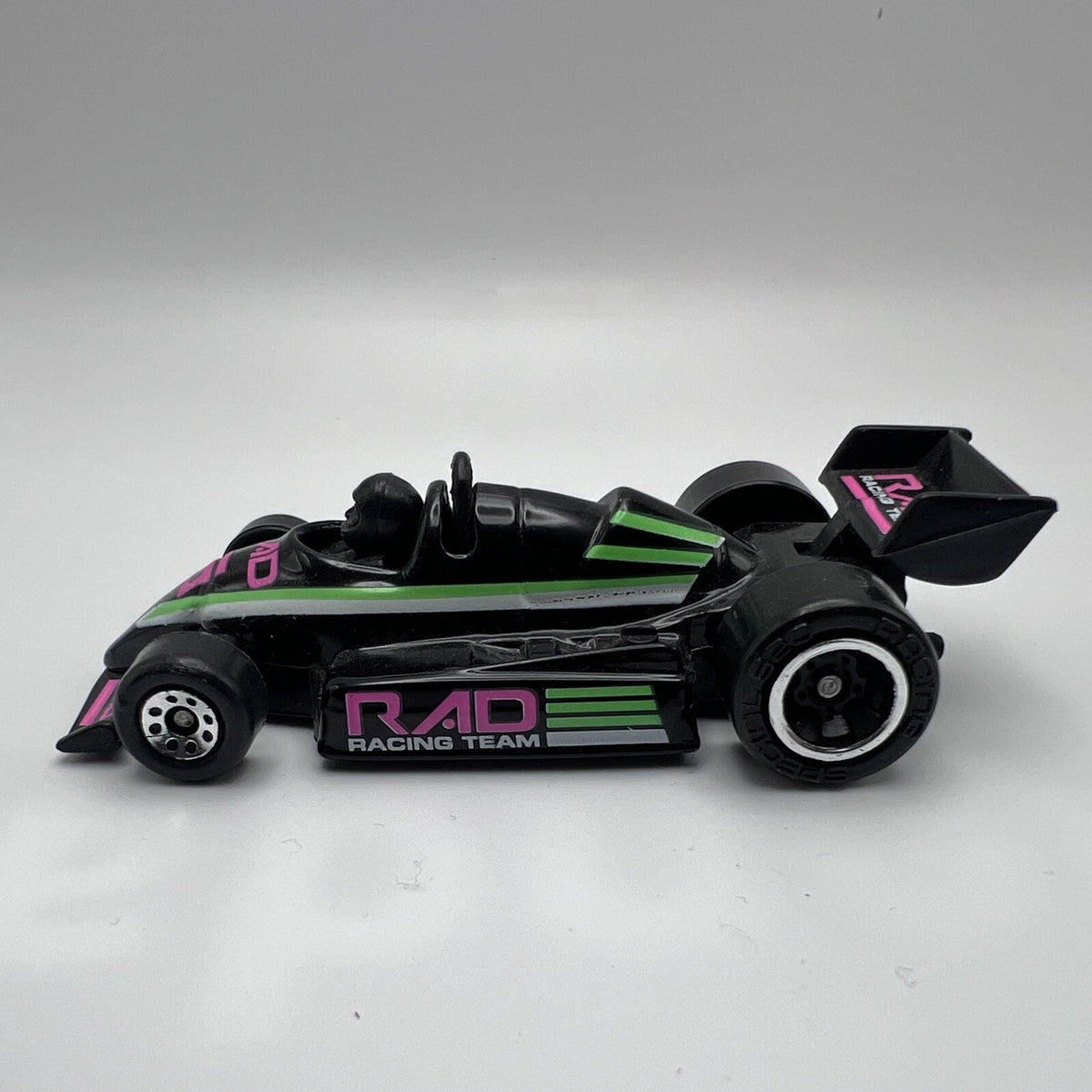 Vintage 1984 Matchbox Diecast 1/55 Black Neon RAD Racing Team F1 Racer Car NrMnt