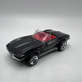 VTG Hot Wheels ‘65 Corvette GMTM Black W/Red Interior Malaysia-1999 M.I.