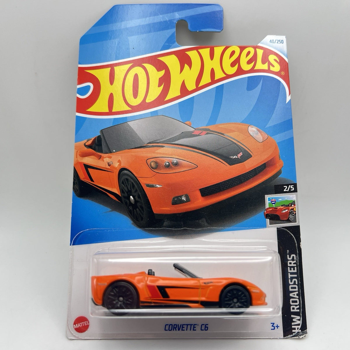 2024 Hot Wheels HW Roadsters Orange Corvette C6 Toy Sports Car