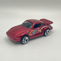 HOT WHEELS #856 - RED - PORSCHE 930 - ZERO G MAROON LOOSE