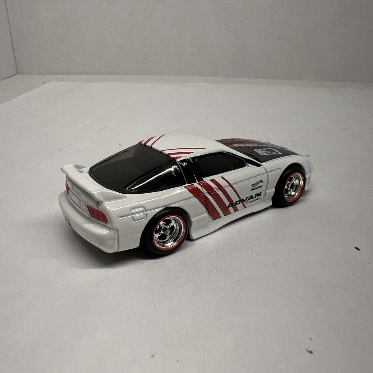Hot Wheels Nightburnerz 7/10 1996 Nissan 180SX Type X Advan White W/Real Riders