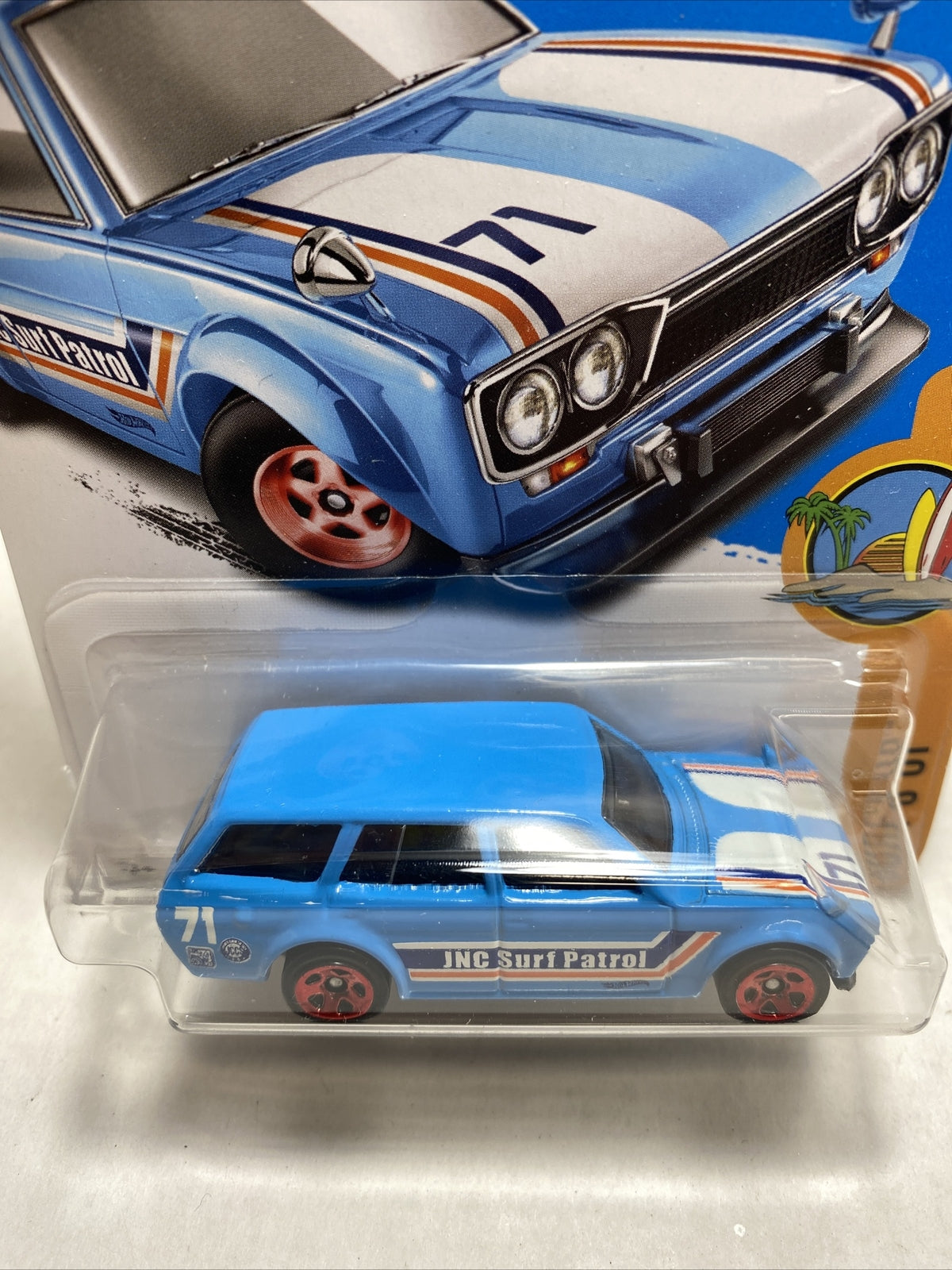 Hot Wheels 2016 #277 Surfs Up #3 71 Datsun Bluebird 510 Wagon JNC Surf Patrol