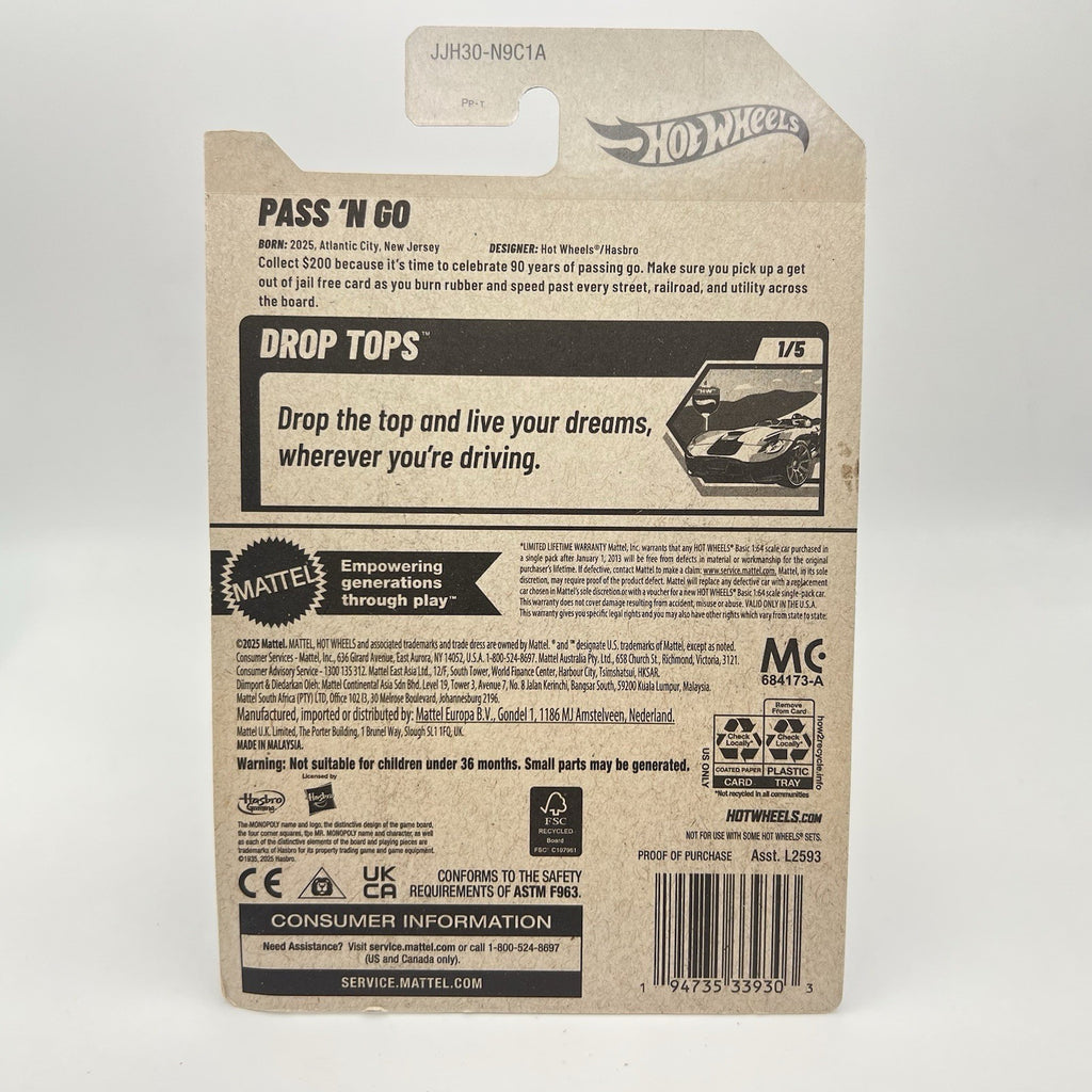 Hot Wheels 2026 A Case Monopoly 90 Years Pass ‘N Go #1/5 New Casting For 2026