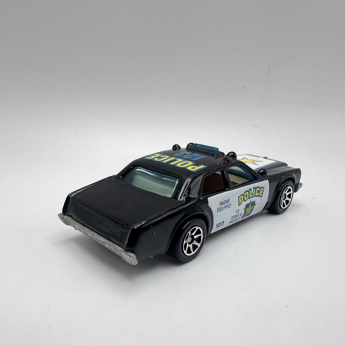 1977 Hot Wheels Police Car Emergency Squad Black & White 1:64 DIECAST Toy Car