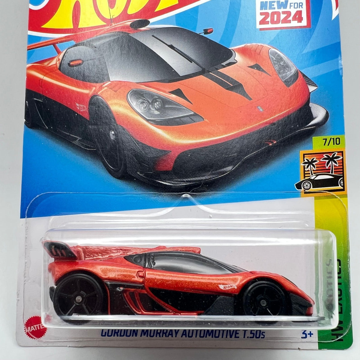 Hot Wheels 2024 Orange Gordon Murray Automotive T.50s 7/10 HW Exotics 235/250