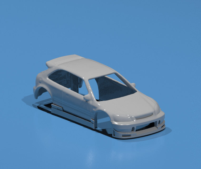 Body Kit for Hot Wheels Honda Civic EK9 Hatchback - Resin - 3d Printed