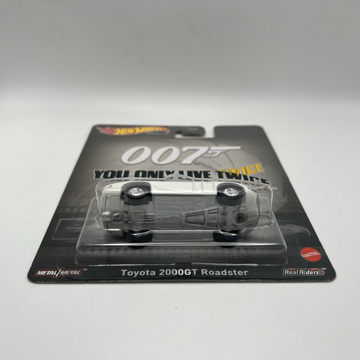 HOT WHEELS PREMIUM 007 TOYOTA 2000GT ROADSTER, METAL/METAL, REAL RIDERS.
