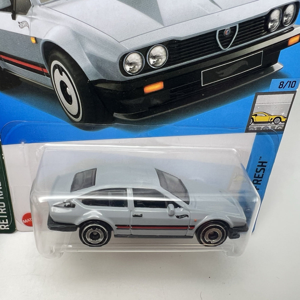 Hot Wheels Alfa Romeo GTV6 Lot of 2 White Retro Racer Gray Factory Fresh Carded