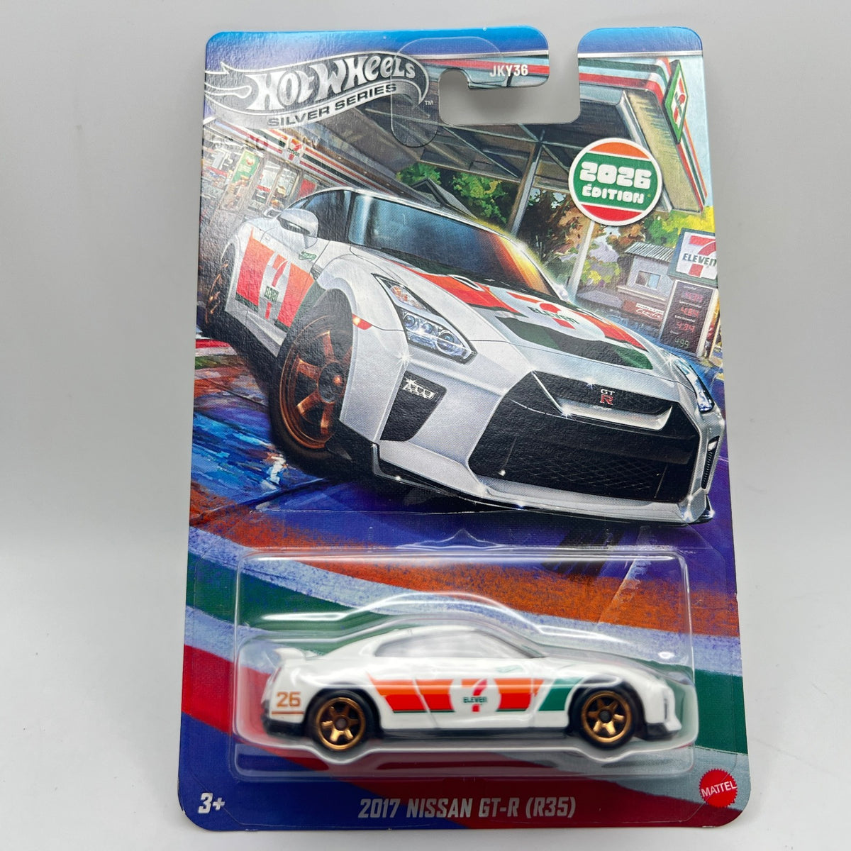 Hot Wheels Silver Series 2017 Nissan GT-R (R35), New for 2026, 7 Eleven