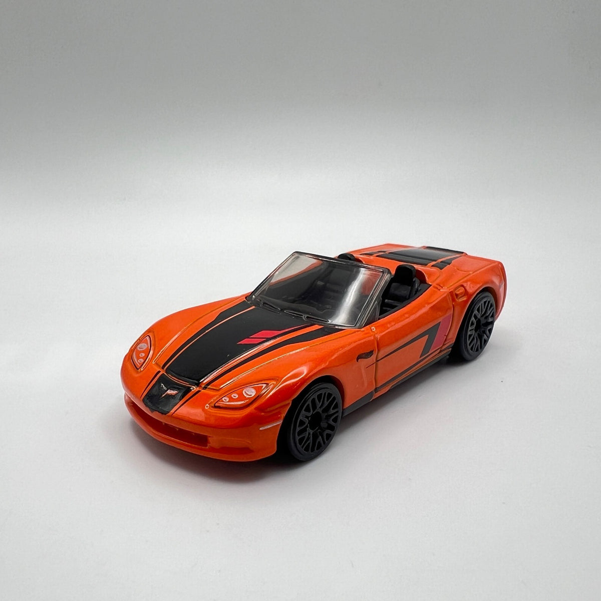 Hot Wheels Corvette C6 Convertible Orange Black Stripes LOOSE 1/64