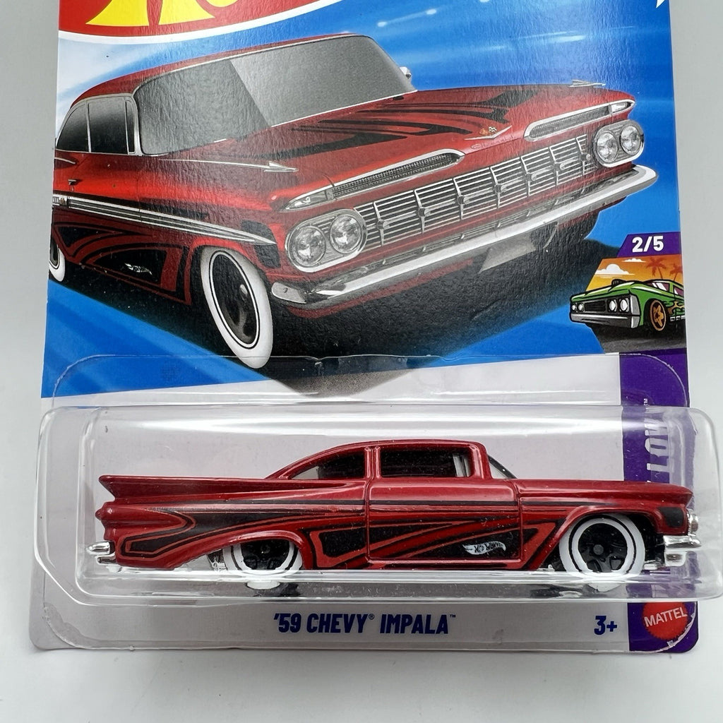 Hot Wheels Red '59 Chevy Impala #44/250 Layin' Low 2/5 New