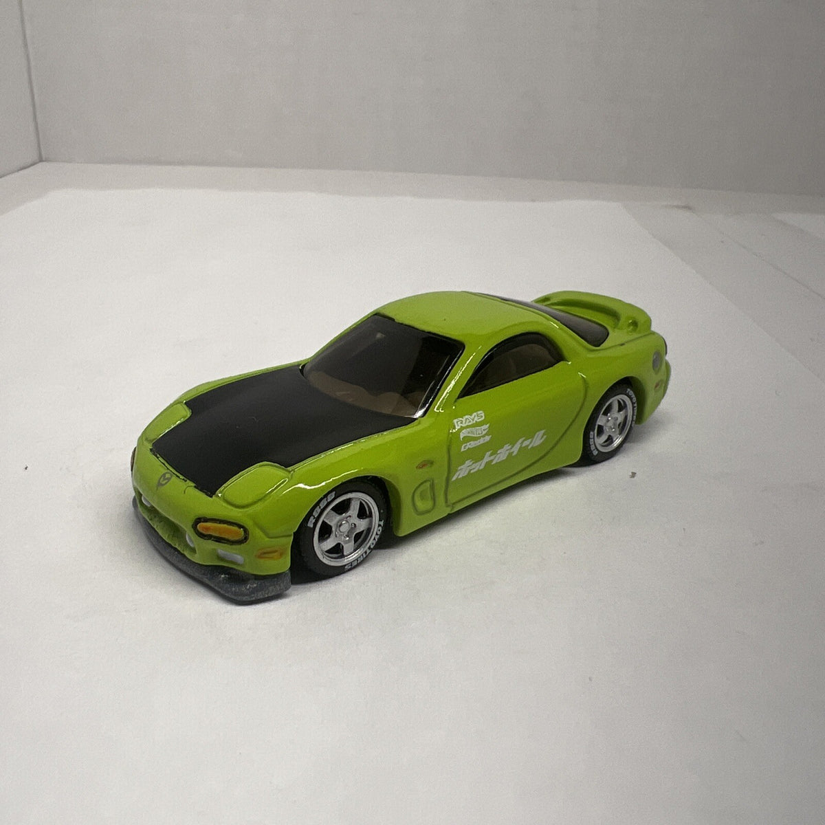 2018 Hot Wheels #141 Nightburnerz 4/10 '95 MAZDA RX-7 Green W Real Riders