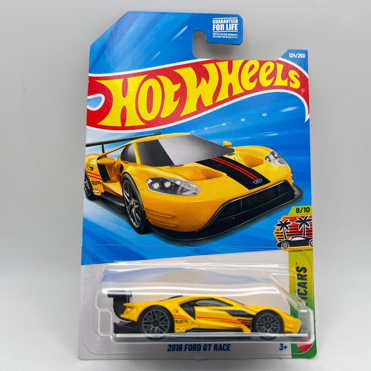 Hot Wheels 2016 Ford GT Race Yellow 124/250 Exoticars 8/10 The Vault