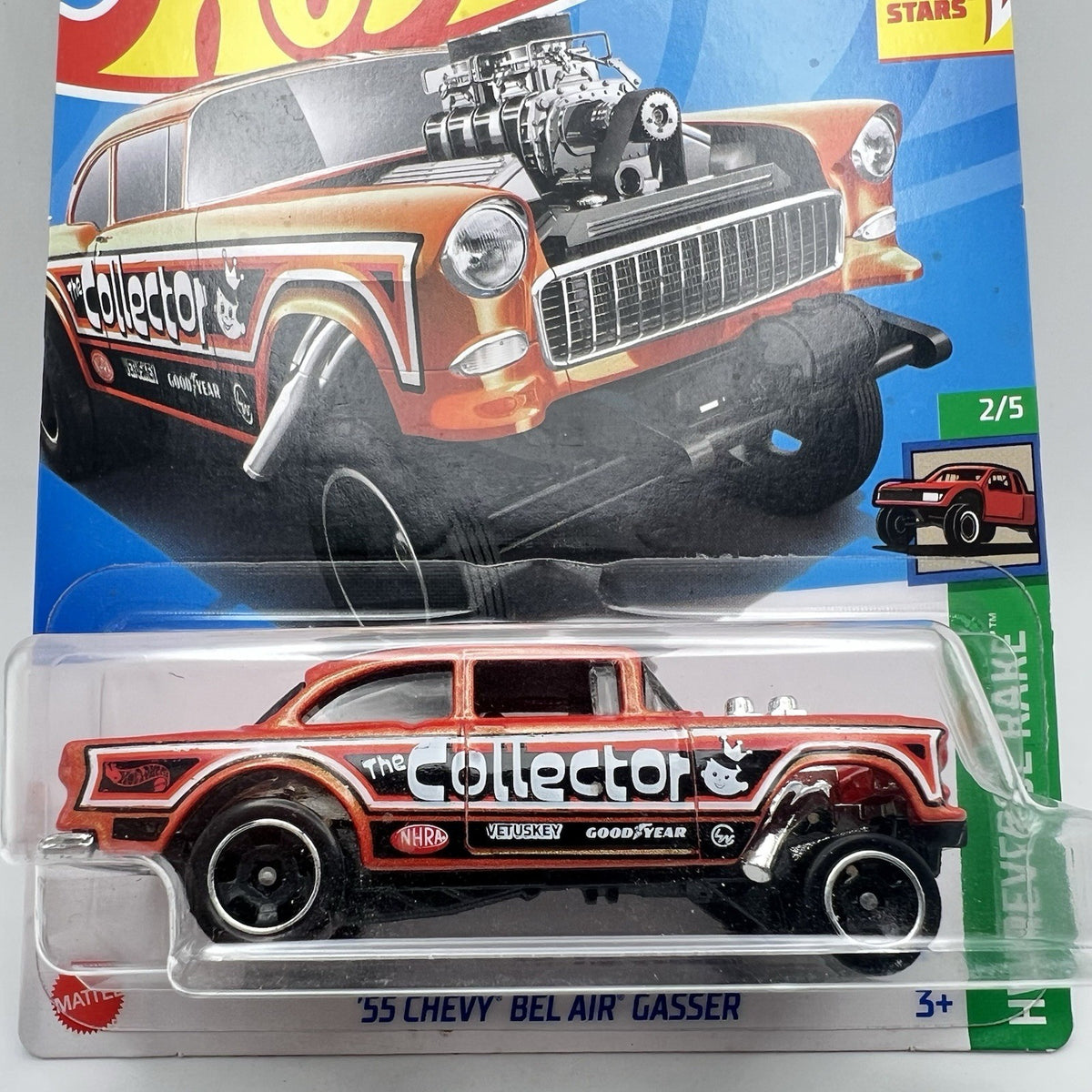 Hot Wheels 2024 '55 Chevy Bel Air Gasser Orange HW Reverse Rake #2/5 *NEW*