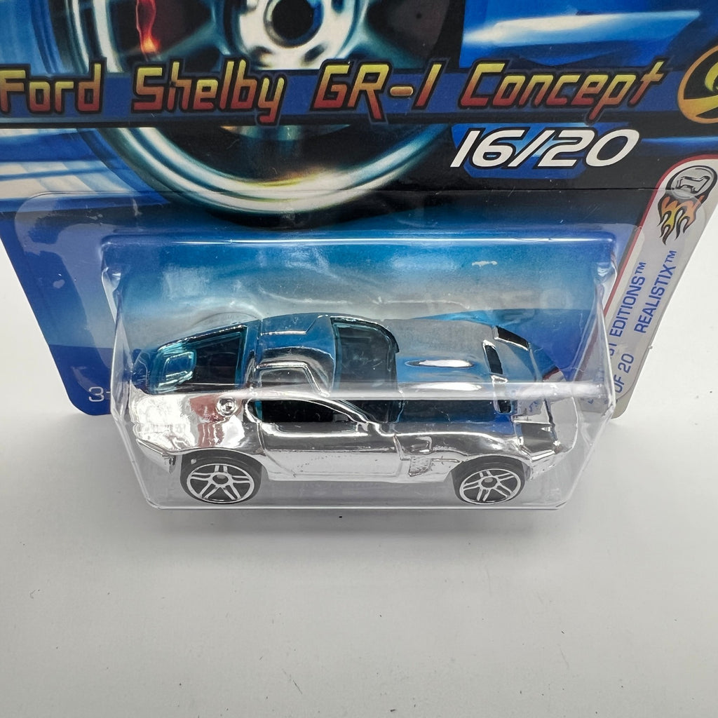 Hot Wheels Ford Shelby GR-1 Concept Chrome 2005 First Editions 16/20 #016