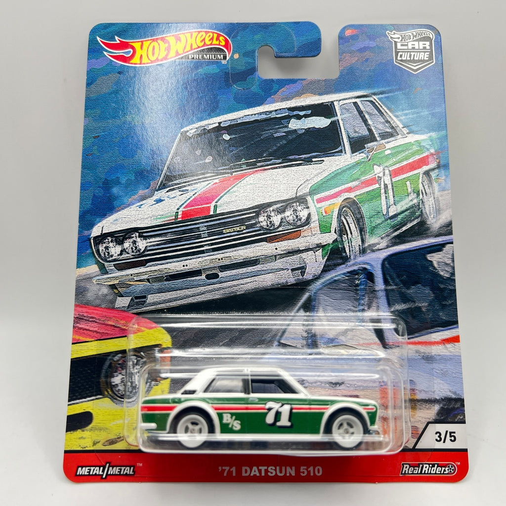 Hot Wheels Premium 71 Datsun 510 Car Culture Door Slammers 3/5 White