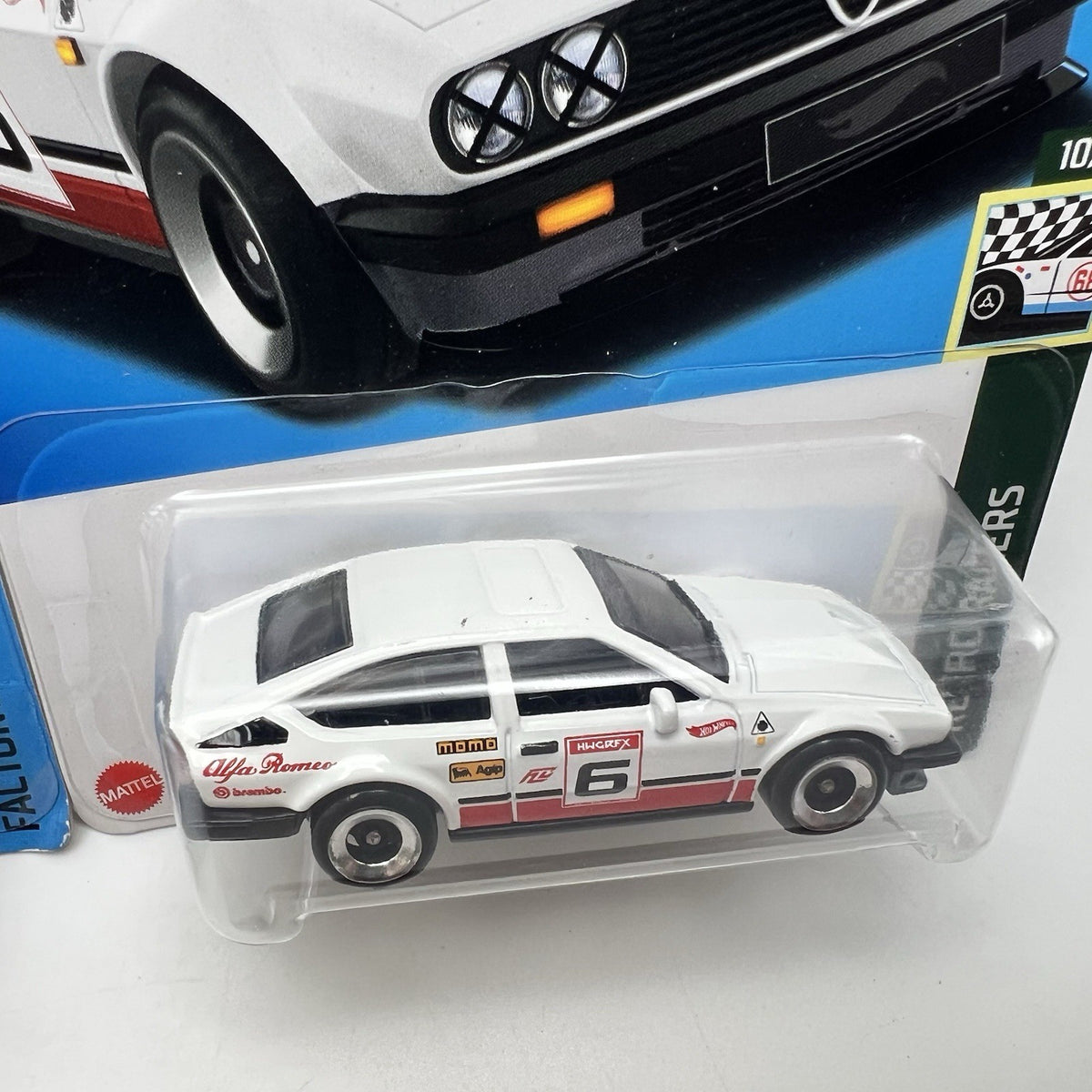Hot Wheels Alfa Romeo GTV6 Lot of 2 White Retro Racer Gray Factory Fresh Carded