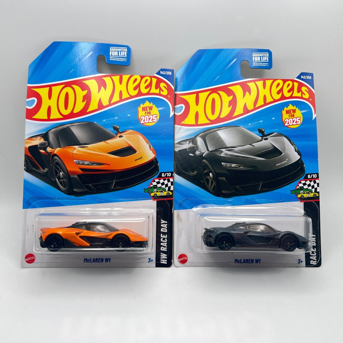 🔥Hot Wheels McLaren W1 Orange & Grey Lot of 2🔥