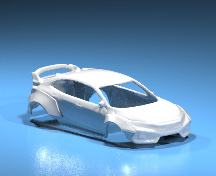 RB Style Wide Fenders for Hot Wheels Honda Civic FK - Resin - 3d Printed