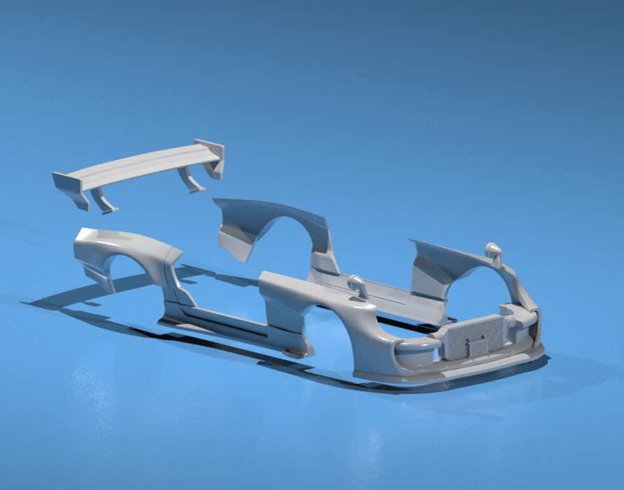 FatBoi Style Wide Body Kit for Hot Wheels Fairlady 240Z - Resin - 3d Printed
