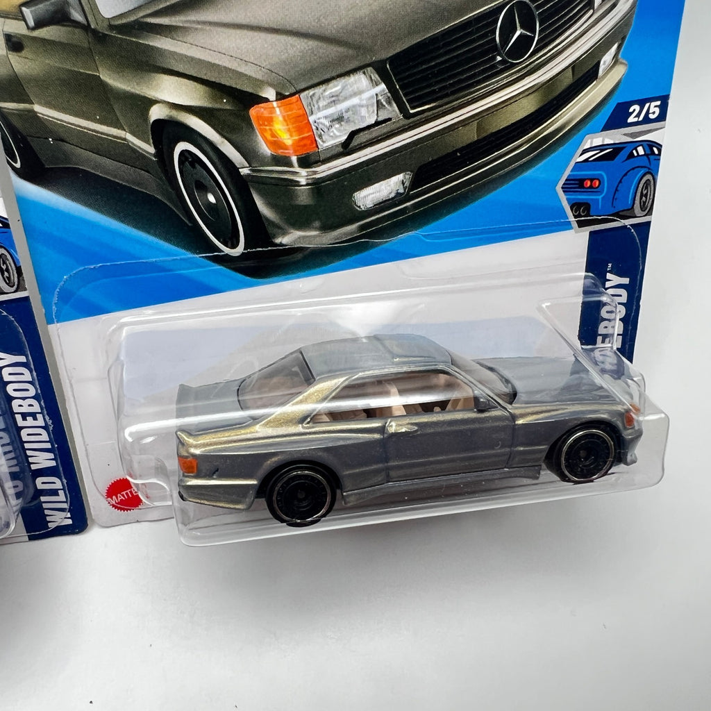 Hot Wheels 89 Mercedes-Benz 560 SEC AMG Wild Widebody Lot of 2 Variations