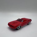 Hot Wheels '72 Hemi Cuda Convertible * 2009 * Red * 1:64 * Malaysia Loose