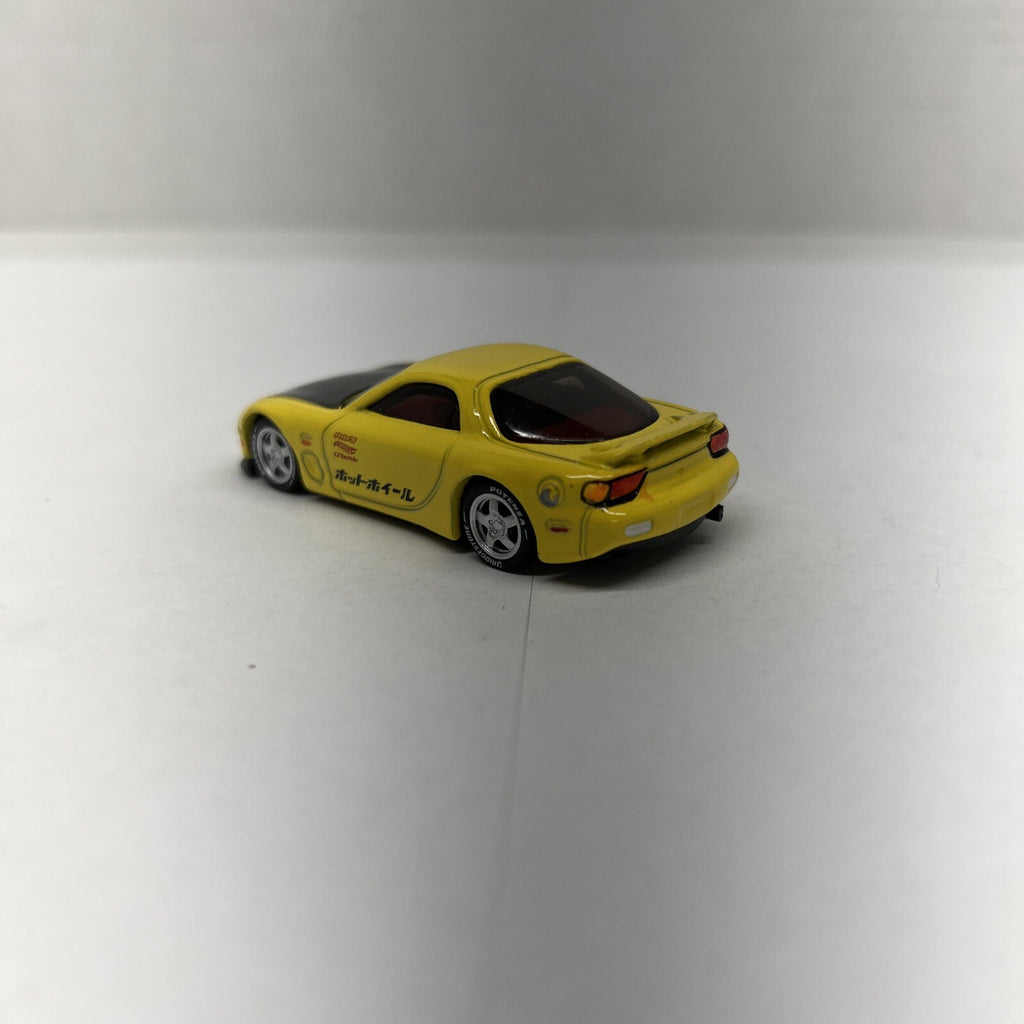 2018 Hot Wheels '95 Mazda RX-7 Yellow Nightburnerz Custom With Real Riders