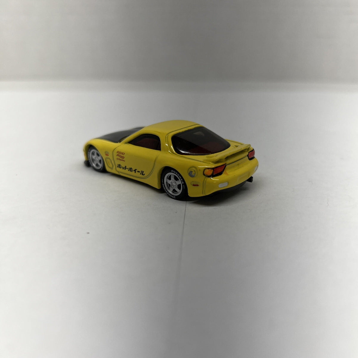 2018 Hot Wheels '95 Mazda RX-7 Yellow Nightburnerz Custom With Real Riders