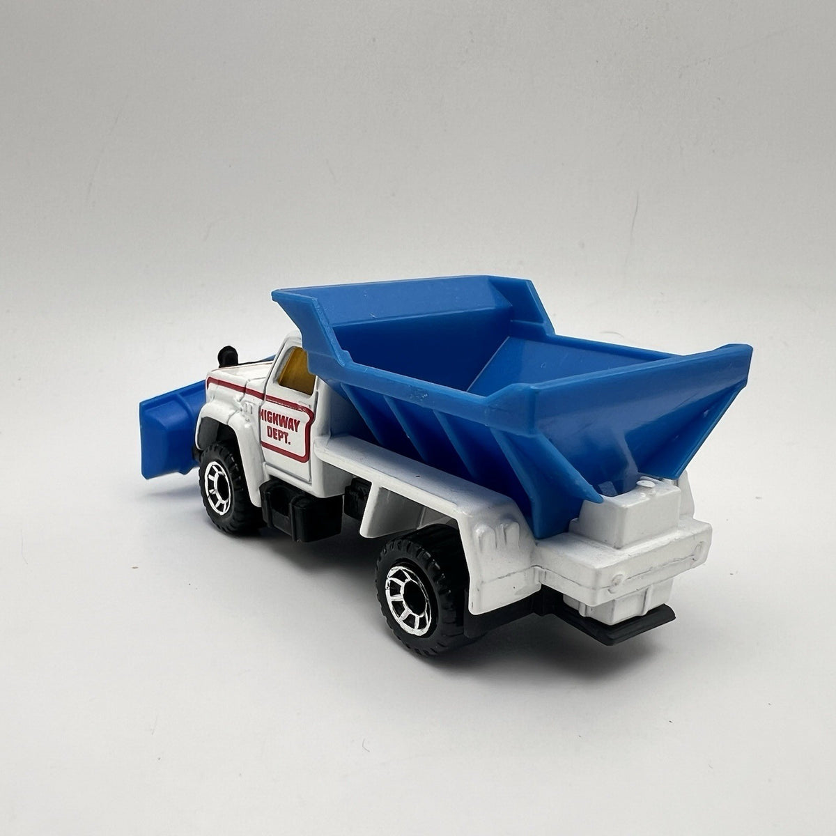 Matchbox Diecast Dump Truck White Blue Black 1993 Highway Dept. Toy Vehicle