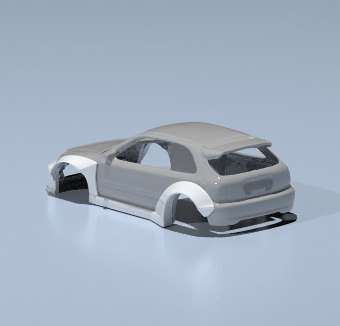 Rocket Bunny Wide Body Kit for Hot Wheels Honda Civic EK9 Hatchback - Resin